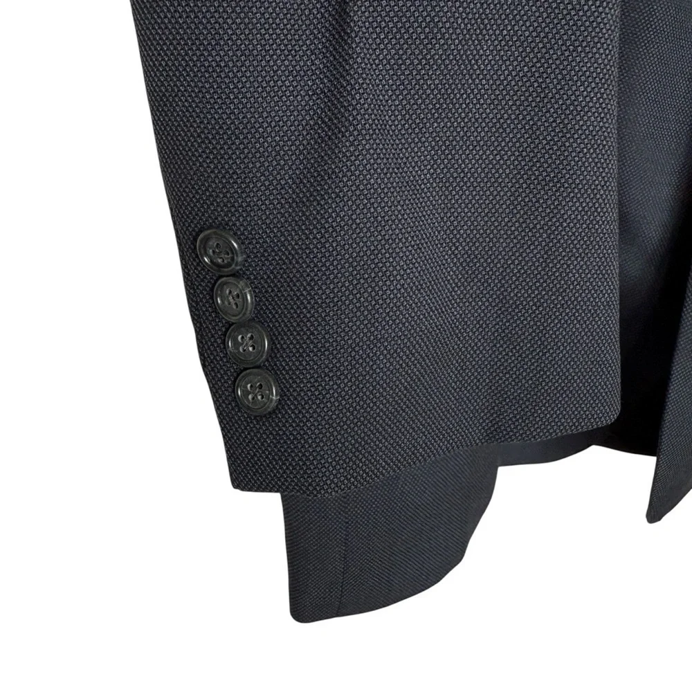 Tom James Men's Navy Sport Coat Size 48R Two-Button Notch Lapel Business Formal
